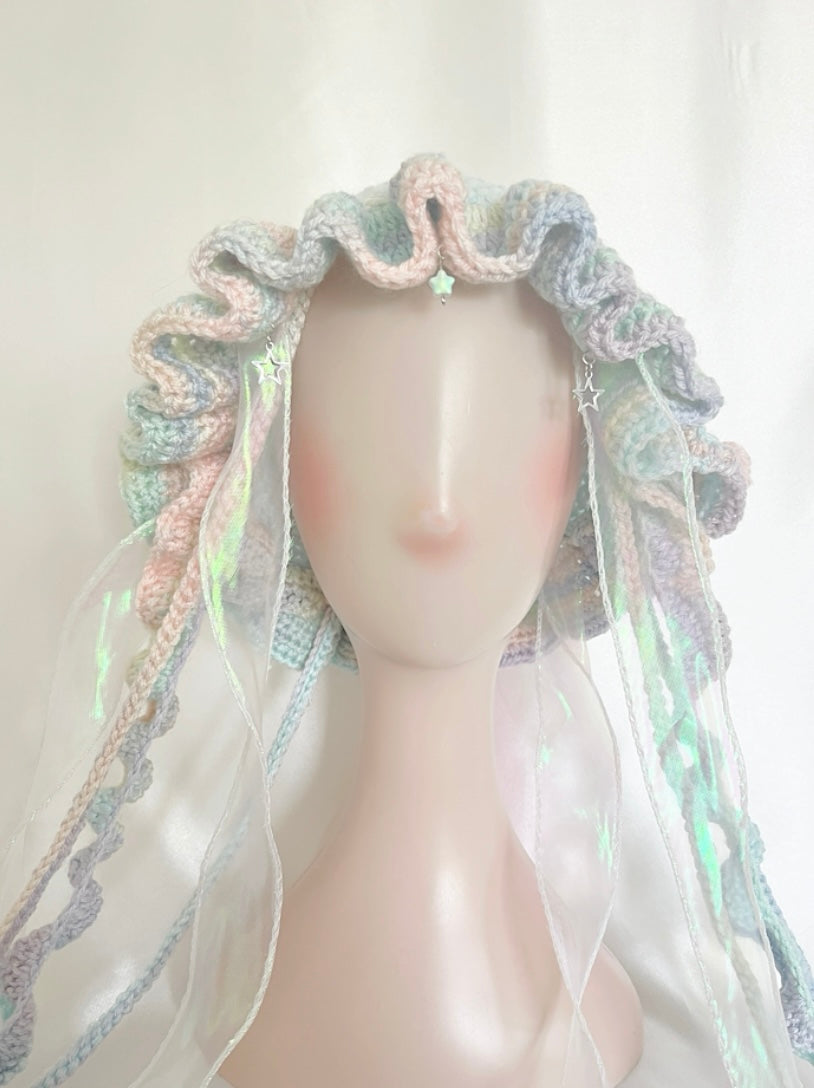 Jellyfish star crochet hat