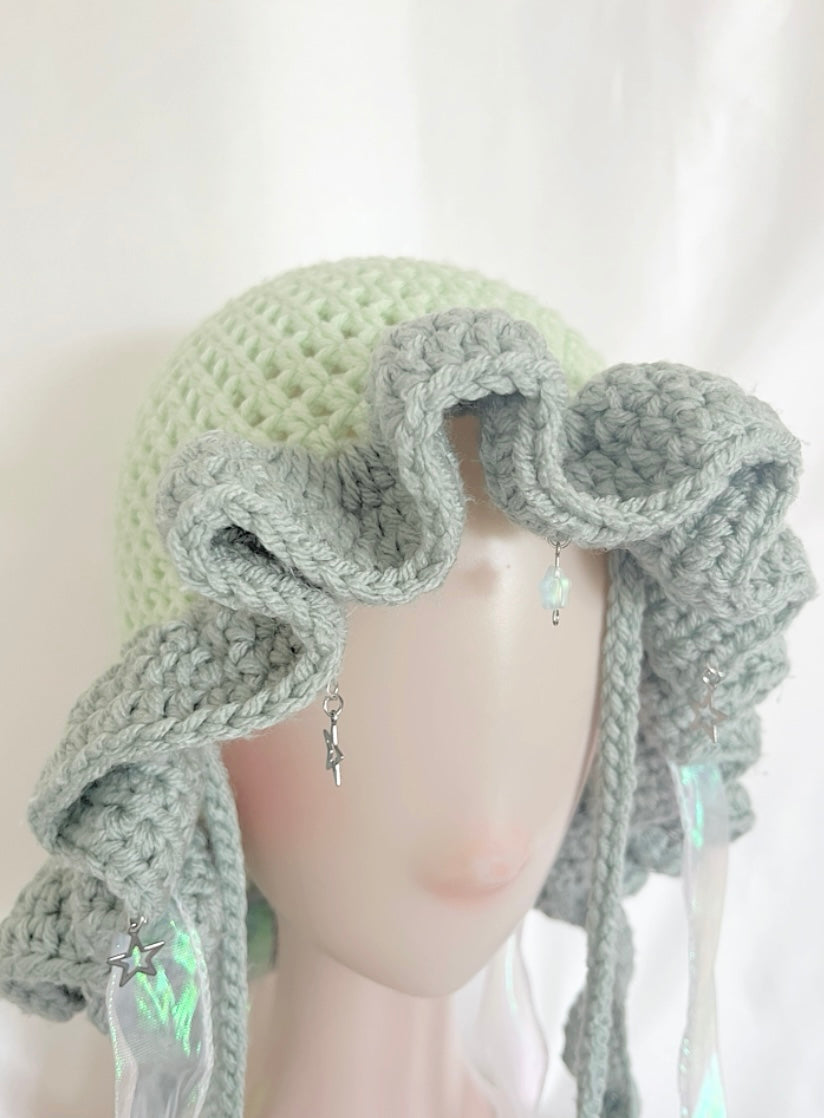 Jellyfish star crochet hat