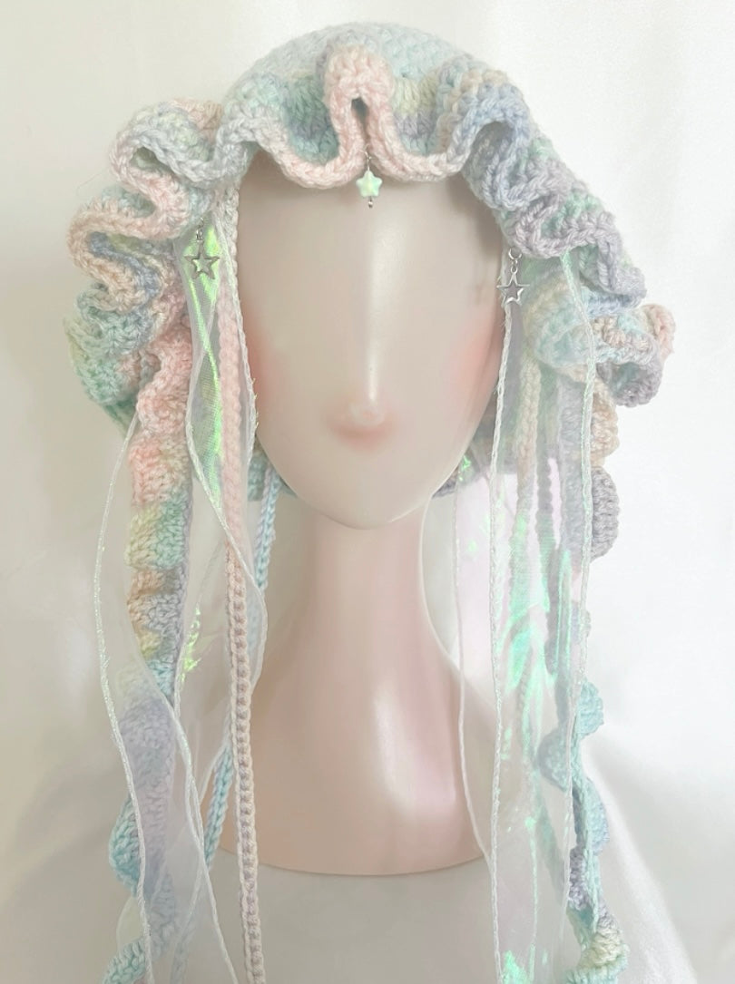 Jellyfish star crochet hat