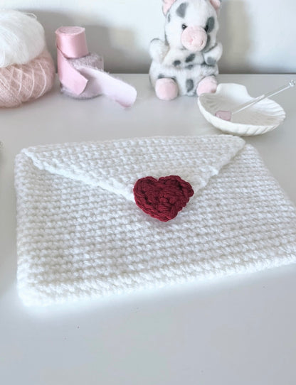 Valentines Heart Crochet Book sleeve