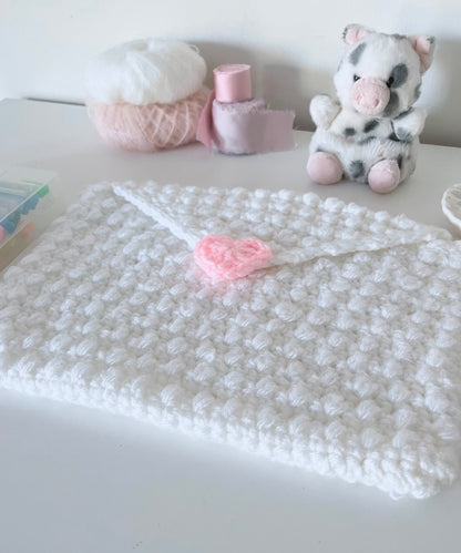 Valentines Heart Crochet Book sleeve