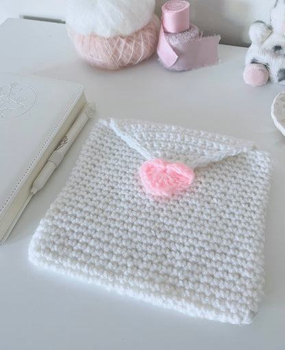 Valentines Heart Crochet Book sleeve
