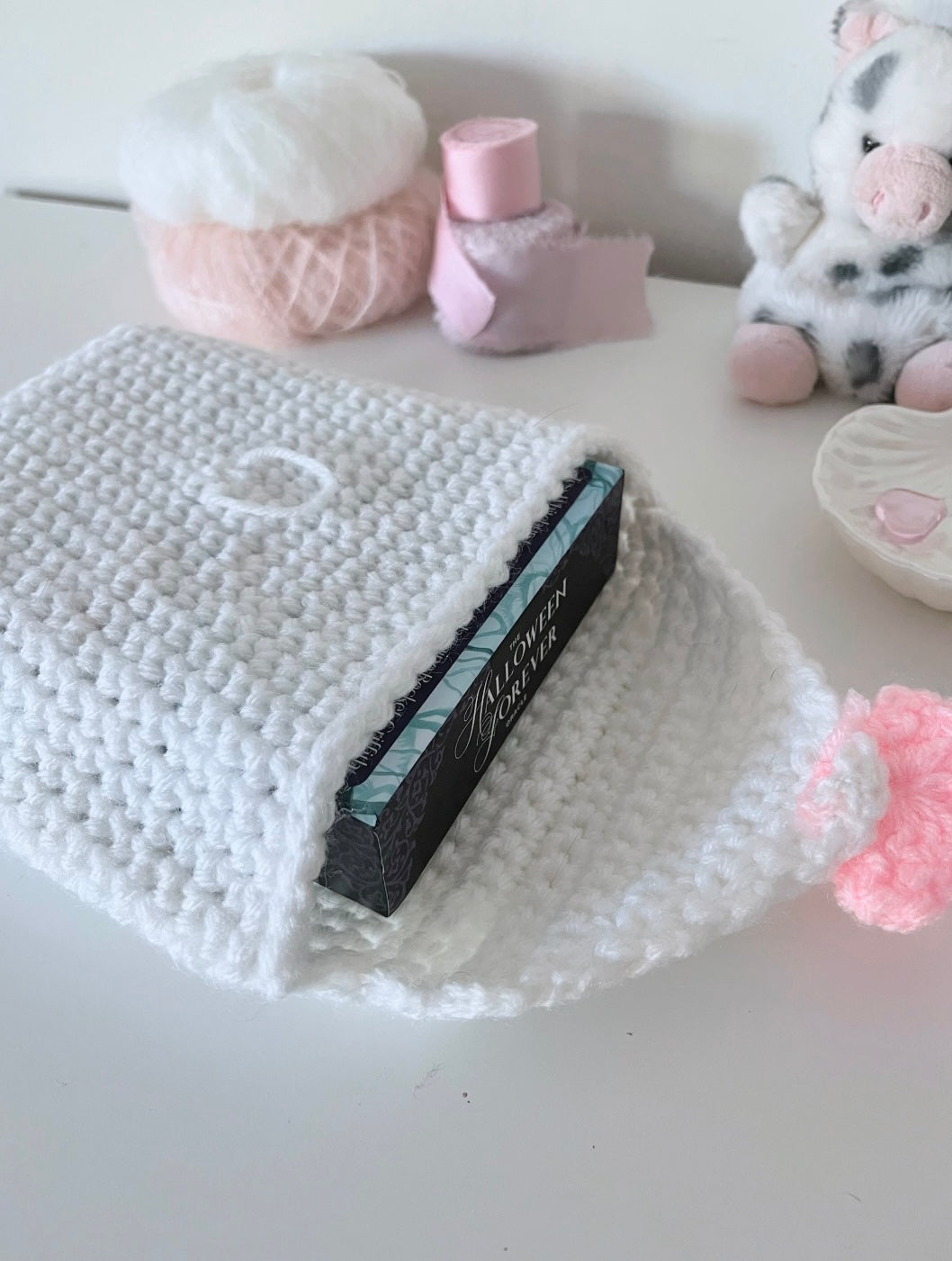 Valentines Heart Crochet Book sleeve