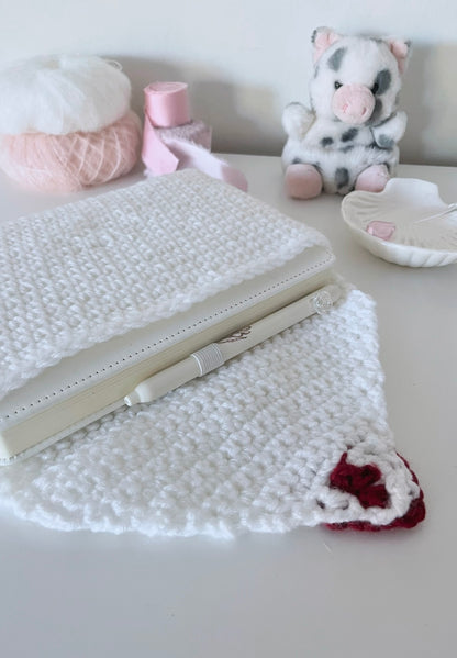 Valentines Heart Crochet Book sleeve