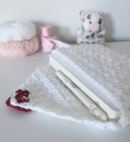 Valentines Heart Crochet Book sleeve