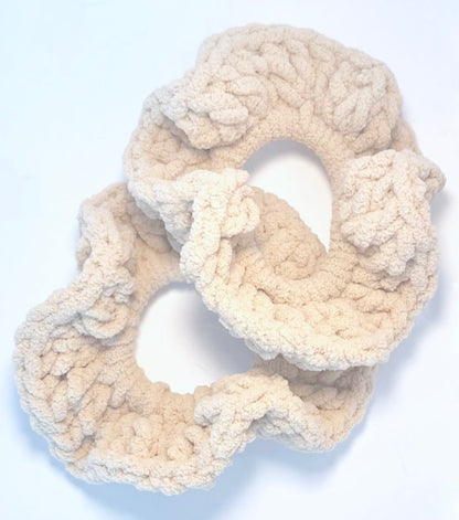 Jumbo Cloud Puff scrunchies extra tight 2pc set