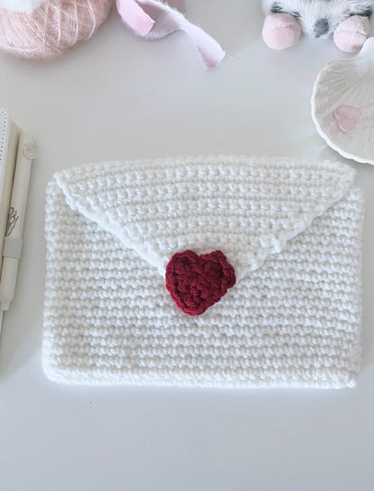 Valentines Heart Crochet Book sleeve